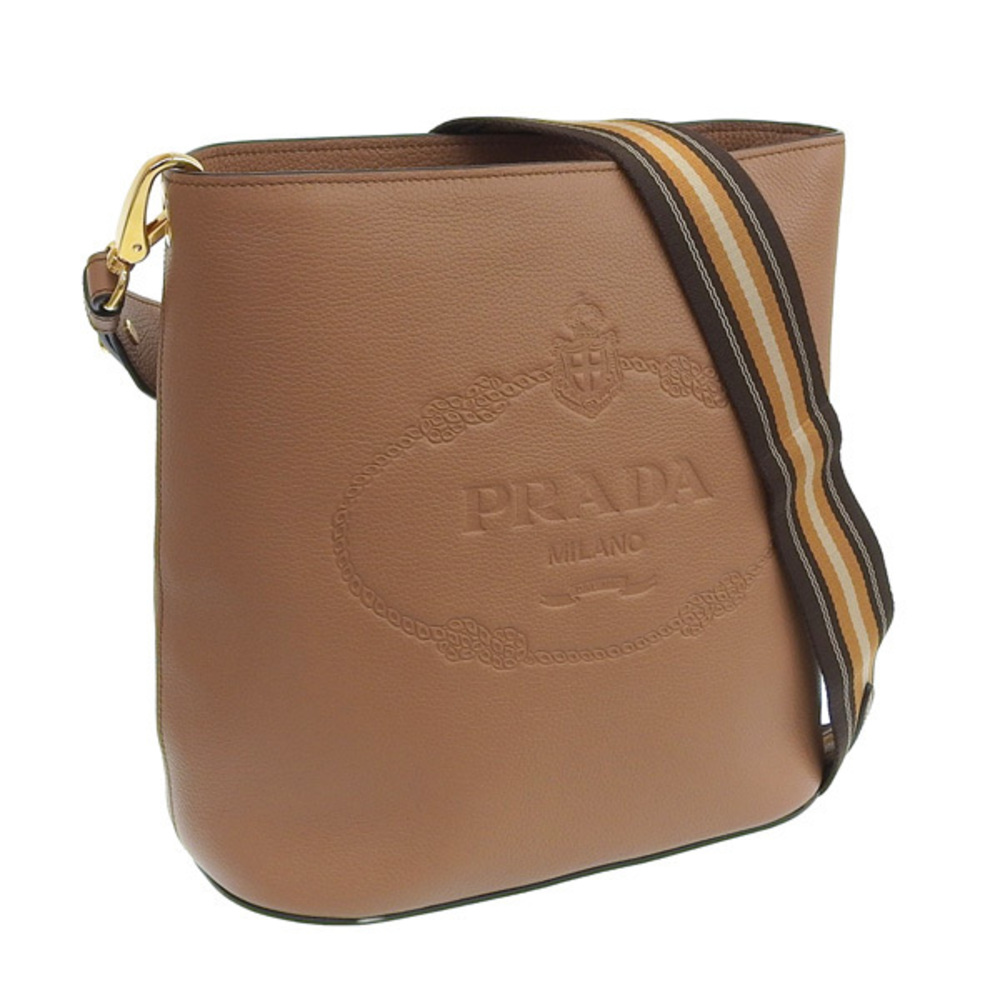 Prada Outlet Shoulder Bags Leather Brown
